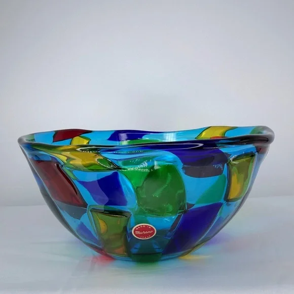 Mid-Century, Signed, Pezzato Murano Glass Bowl - Picture 3 of 11